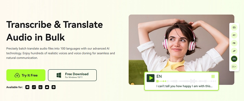 BlipCut Free AI Audio Translator TW